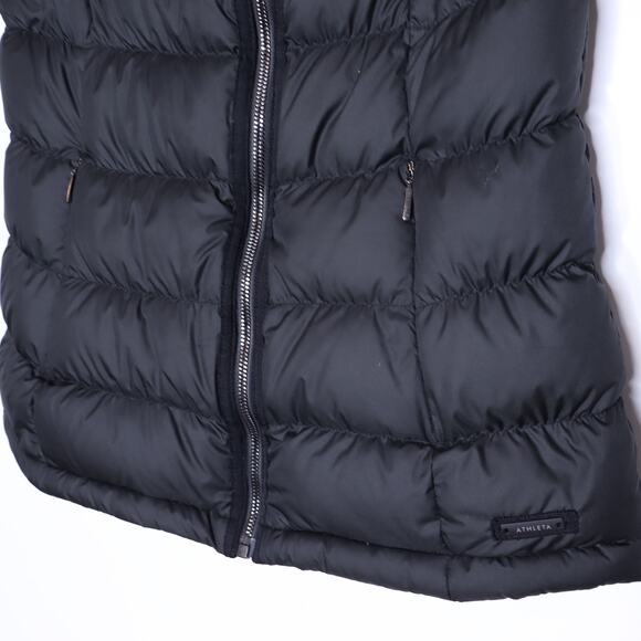 ATHLETA Downabout Vest Black Goose Down Fill Puffer High Neck Full Zip Women's S - Picture 4 of 11